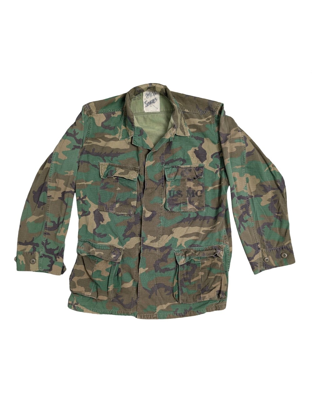1980s USMC RDF Woodland Camo Combat Jacket - Medium Regular